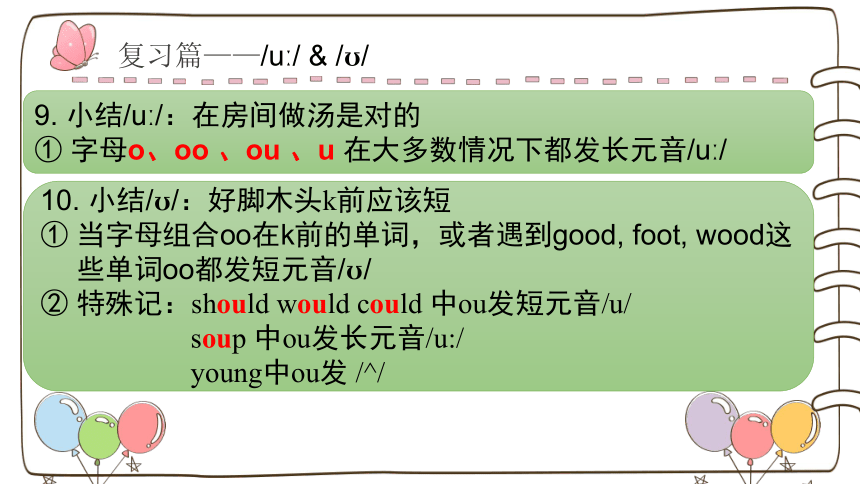 通用 小学英语小升初复习专题--国际音标学习第五讲 复习篇 课件(共21张PPT)