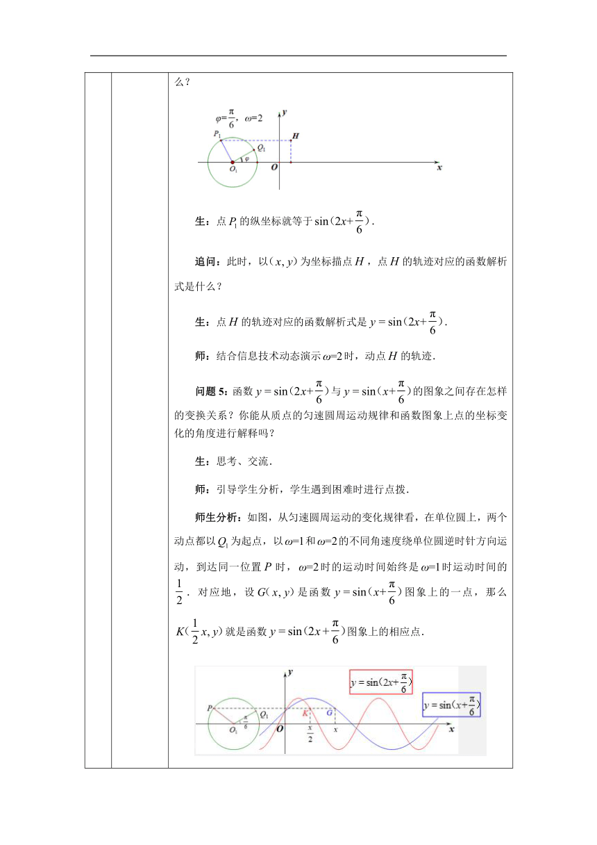 2020-2021学年高一数学人教A版（2019）必修第一册5.6函数y=Asin(ωx+φ)的图象(2)教学设计 Word