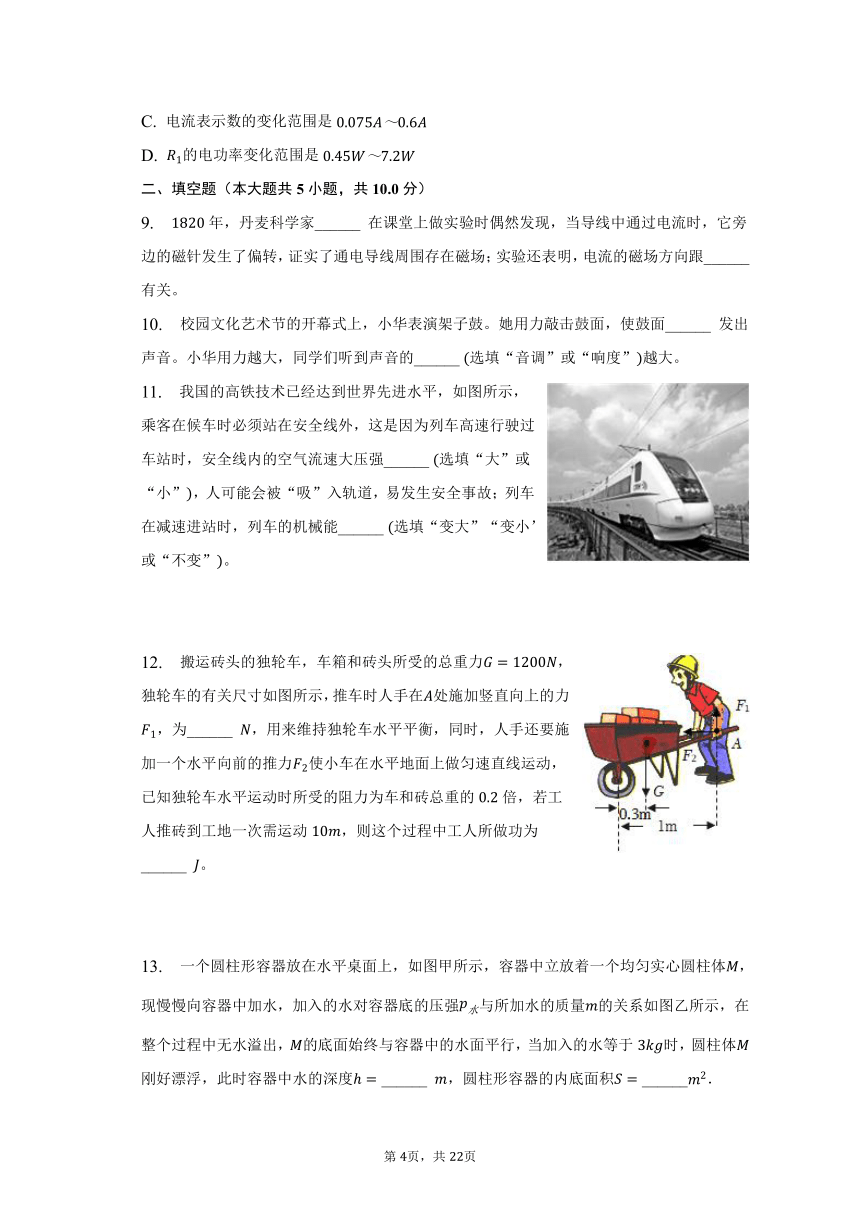 2023年重庆市开州区书院教育集团中考物理一模试卷(含解析）