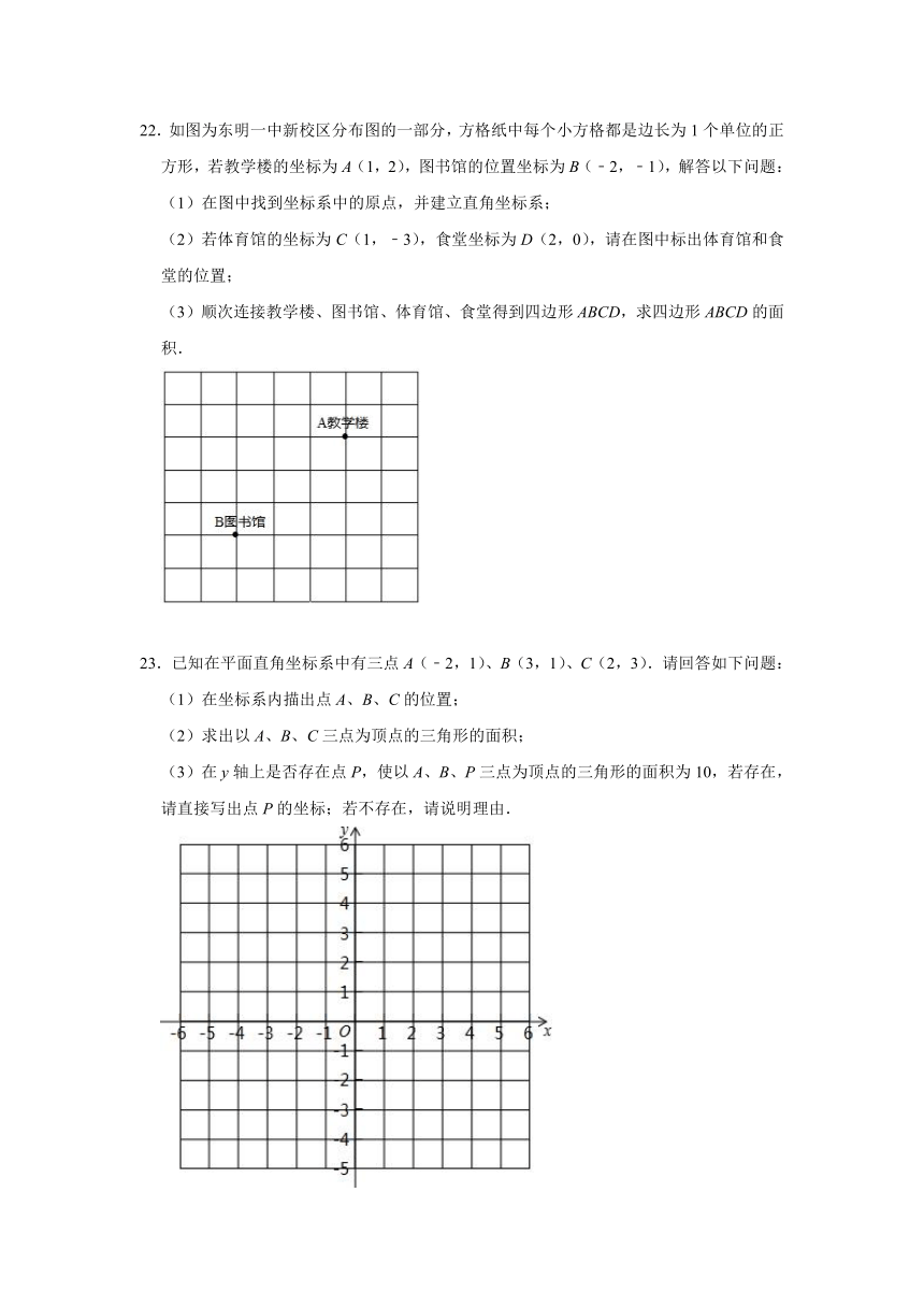 2021-2022学年北师大版八年级数学上册第3章位置与坐标 同步达标测试题（Word版含解析）