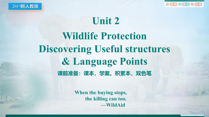 人教版(2019) 必修第二册Unit 2 Wildlife Protection-Discovering Useful Structures语法教学及语言点课件 -（17张PPT）