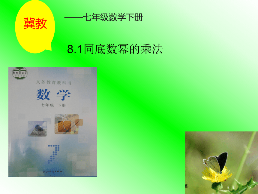 冀教版数学七年级下册 8.1 同底数幂的乘法课件(共30张PPT)