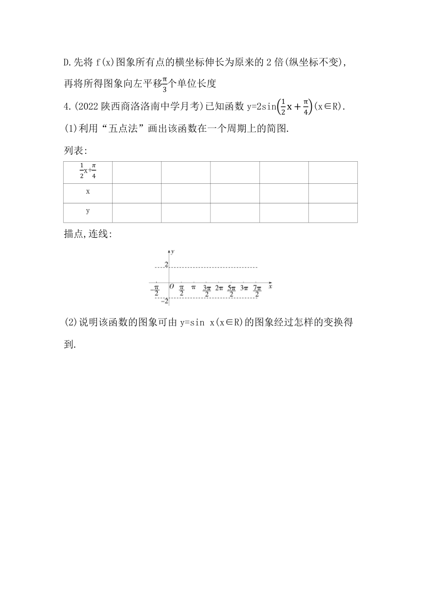 湘教版（2019）必修第一册 5.4 函数y=Asin(ωx+φ)的图象与性质 同步练习（Word含答案）