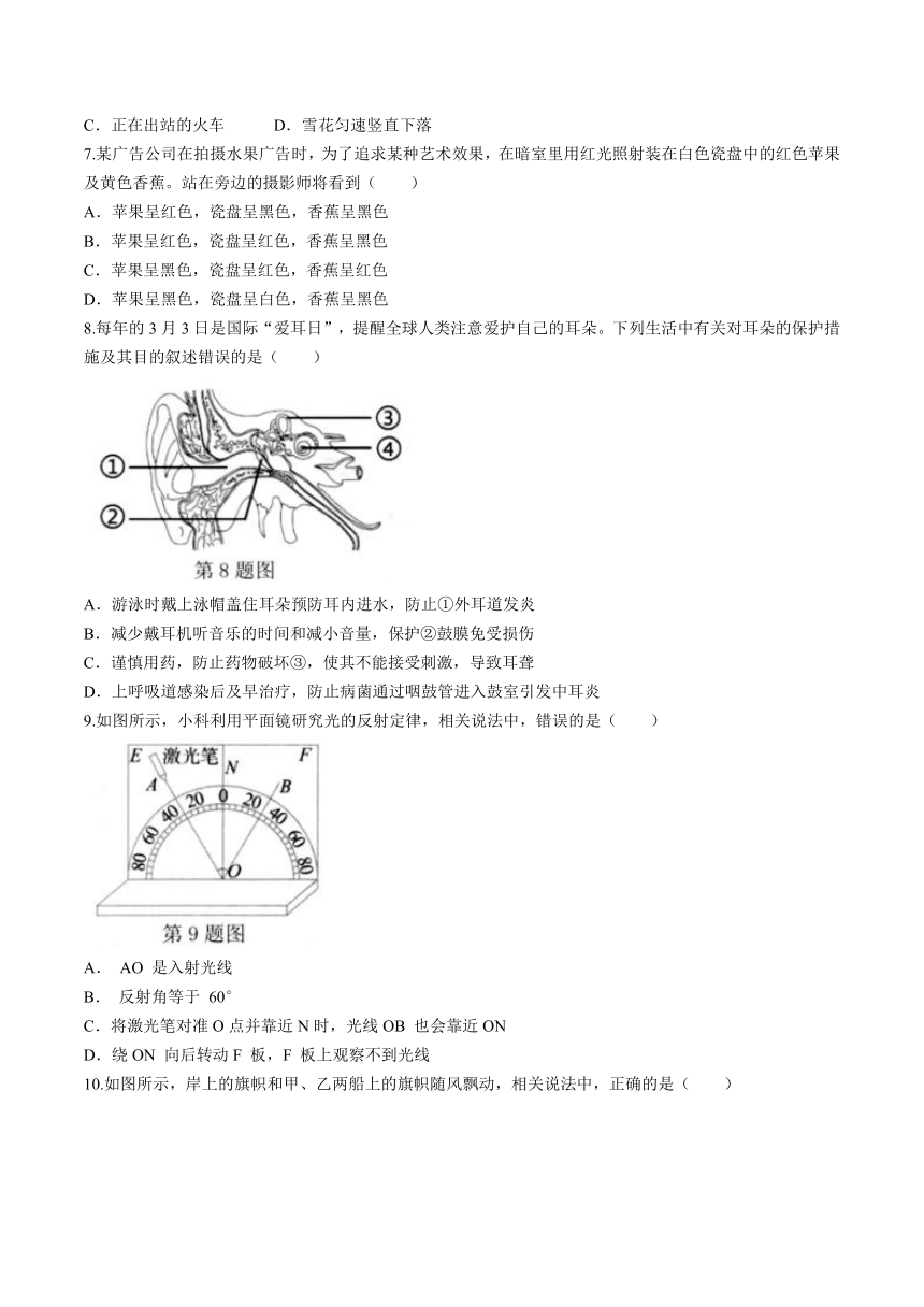 浙江省湖州市长兴县实验中学2023-2024学年七年级下学期4月期中科学试题（到第2章，含答案）