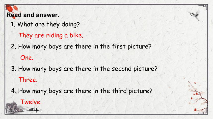 Module 7 Unit 2 There are twelve boys on the bike.课件（共16张PPT)