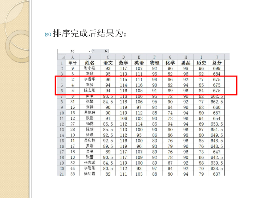 冀教版七年级全册信息技术 13.数据的排序 课件