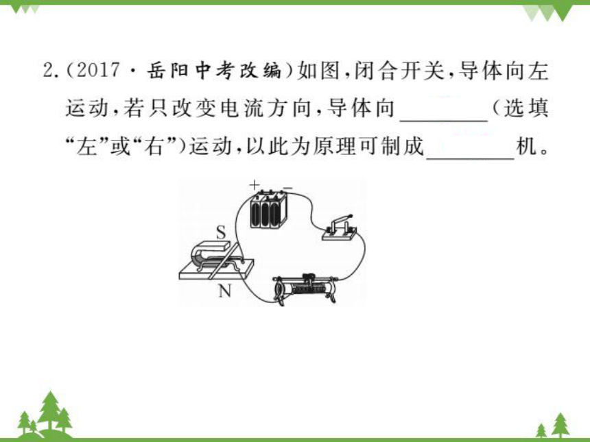 粤沪版物理九年级下册 17.2 探究电动机转动的原理习题课件(共17张PPT)