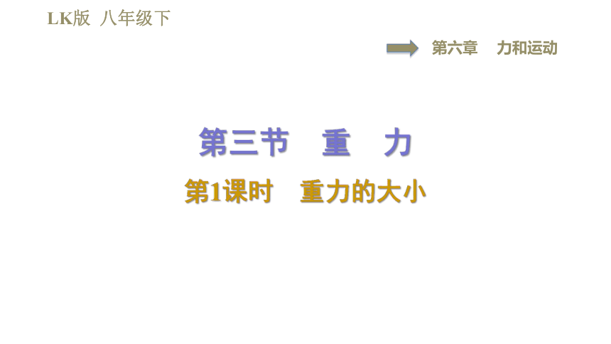 鲁科版八年级下册物理习题课件 第6章 6.3.1重力的大小（36张）