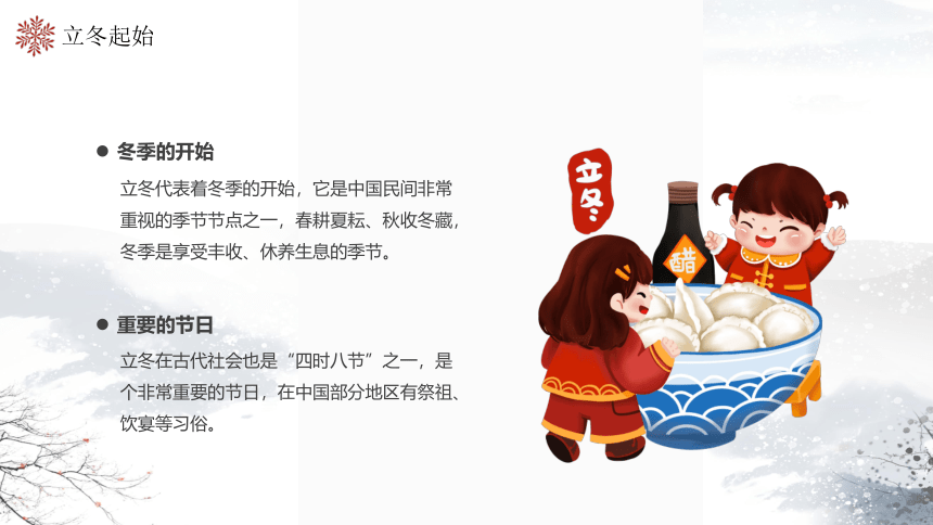 《中国传统二十四节气----立冬的起源与文化》主题班会课件