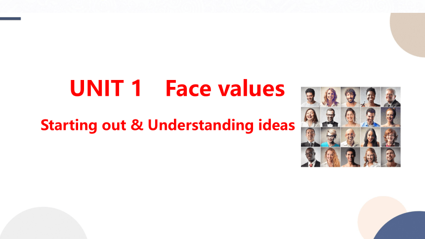 外研版（2019）选择性必修第三册Unit 1 Face values  Starting out & Understanding ideas课件（53张PPT)