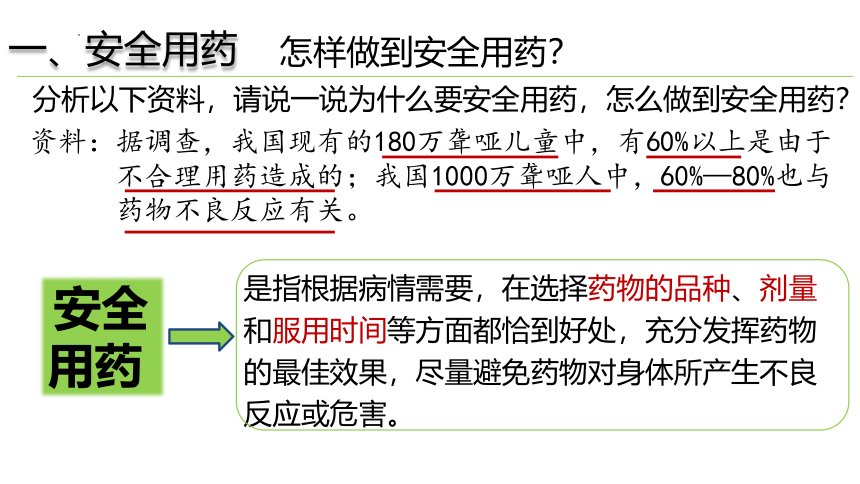 8.2  用药与急救（第1课时）课件(共25张PPT+内嵌视频1个)2022-2023学年人教版生物八年级下册