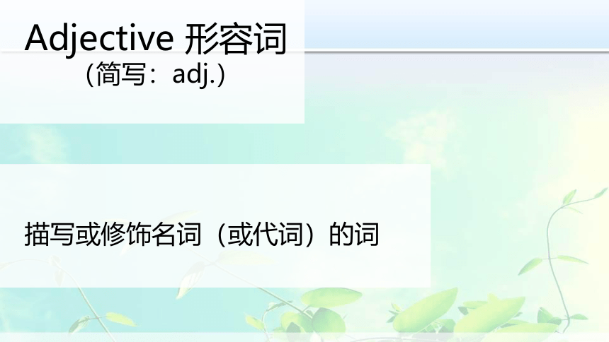 2021-2022学年初高中衔接 高一英语 语法基础巩固-词性（形容词副词连词代词冠词等）课件