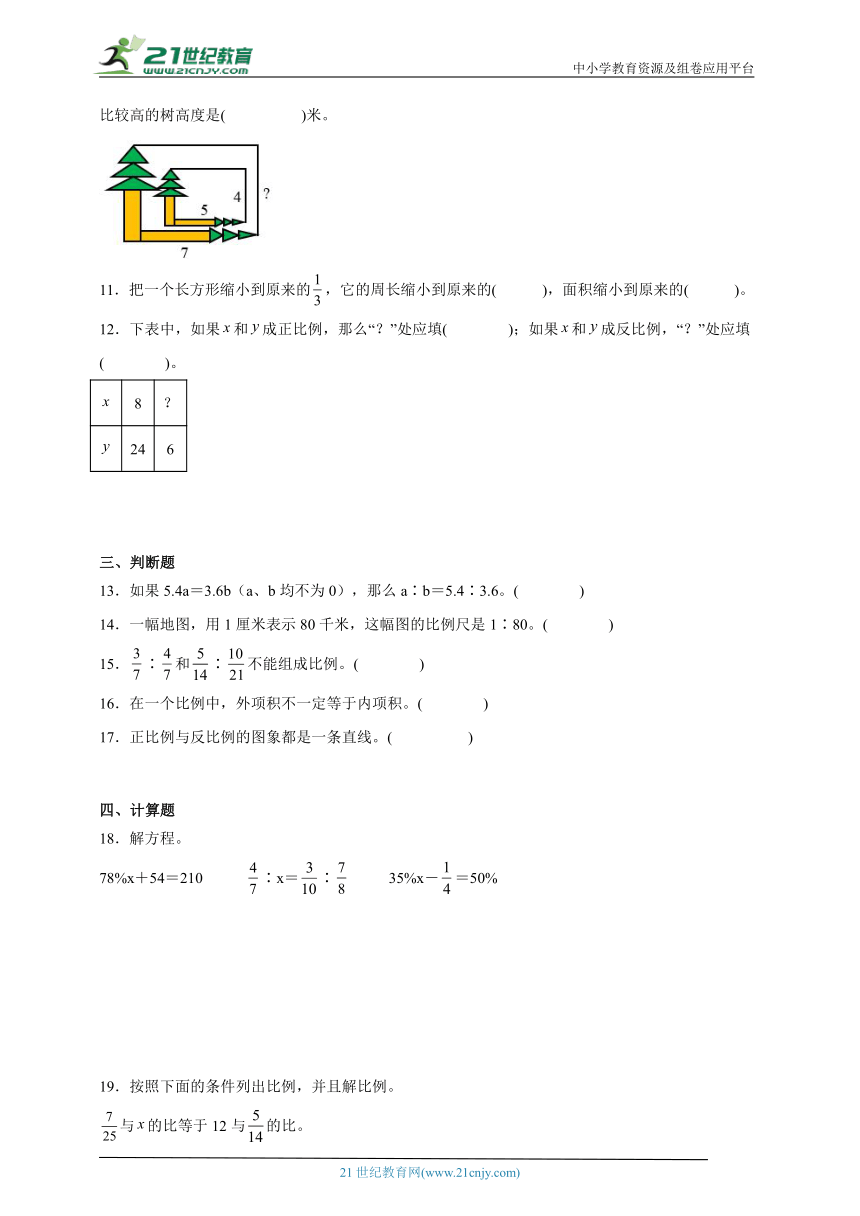 第4单元比例测试卷2023-2024学年数学六年级下册人教版（含答案）