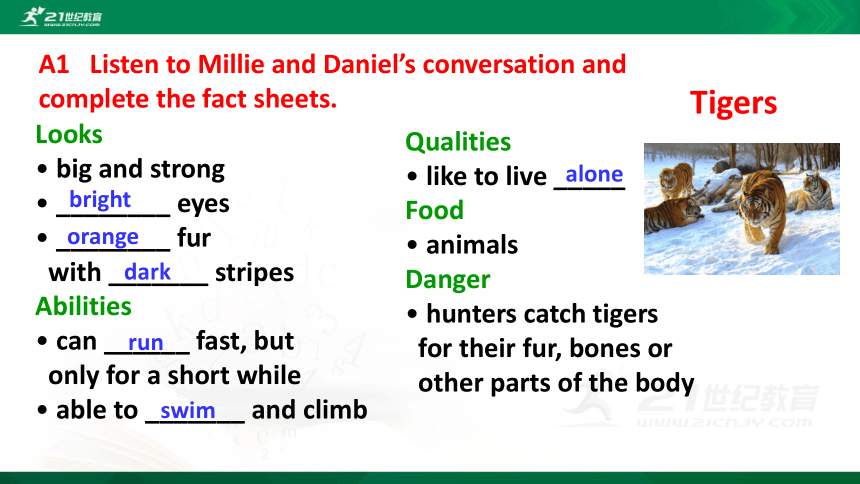 Unit 5   Wild animals   Integratedskills课件