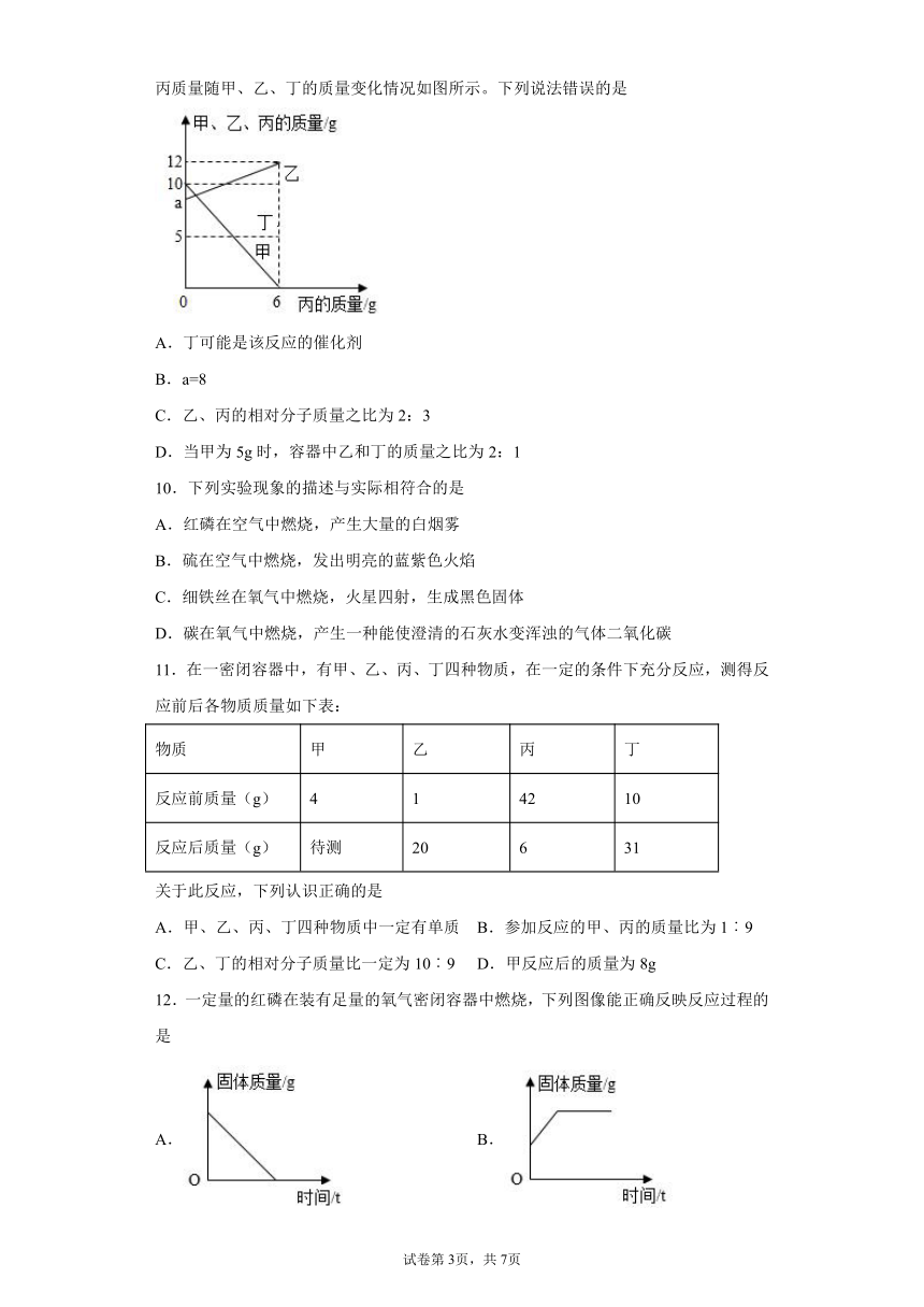 期中复习练习基础过关--2021-2022学年九年级化学沪教版（上海）第一学期（word版有解析）