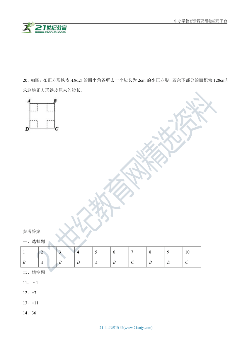 6.1.3平方根（3）  同步练习（含答案）