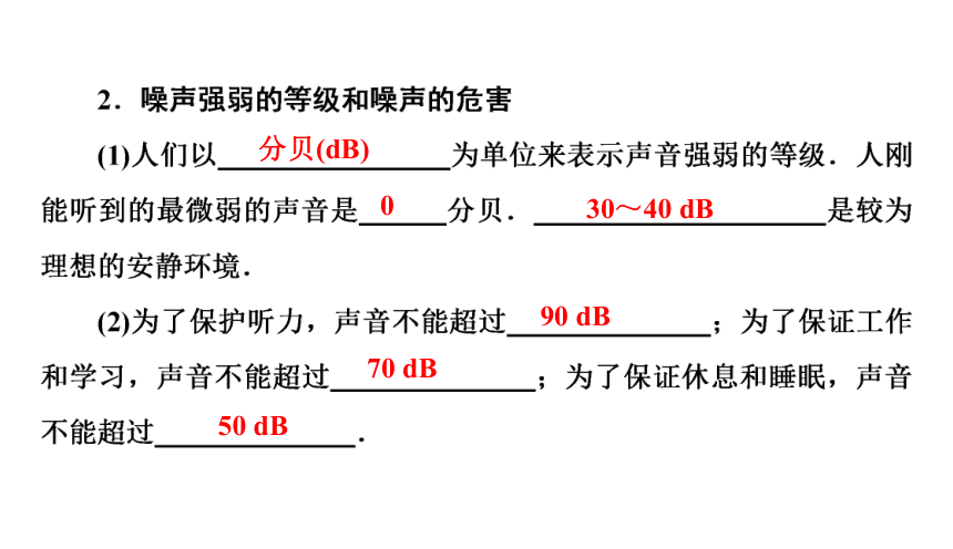 2.4噪声的危害和控制（习题PPT））2021-2022学年八年级上册物理人教版(共14张PPT)