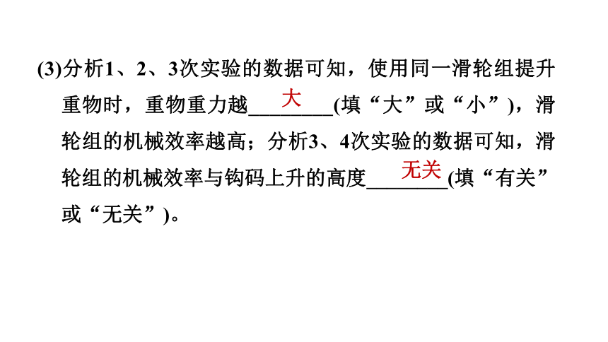 9.6测滑轮组的机械效率  习题课件2021-2022学年度北师大版物理八年级下册(共22张PPT)