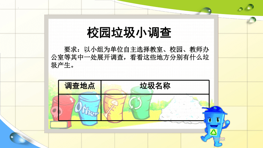 《节约调查与行动-关注生活垃圾 生活垃圾的分类与处理》（课件）(共24张PPT)-苏教版劳动五年级上册