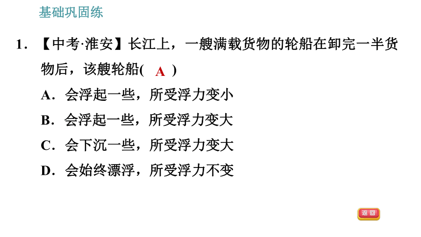 沪粤版八年级下册物理习题课件 第9章 9.3   研究物体的浮沉条件（28张）