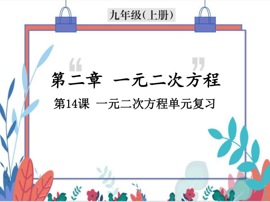 【北师大版】数学九年级（上）2.7 单元复习--一元二次方程 习题课件