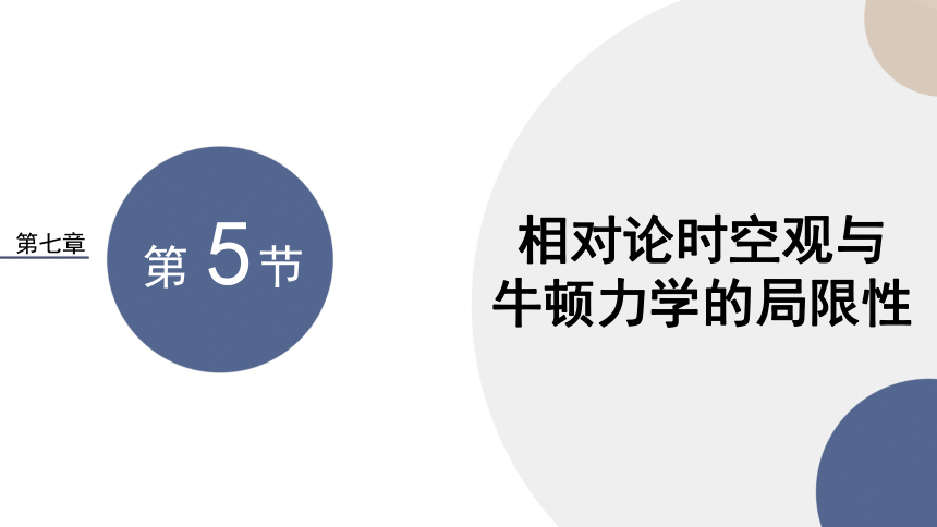 7.5 相对论时空观与牛顿力学的局限性课件物理人教版（26张PPT）