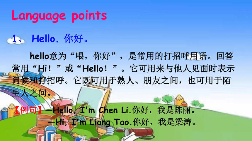 Unti 1 Hello!Part A 第一课时课件(共18张PPT)