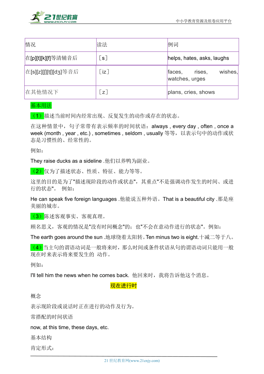 暑期英语提升（七升八）八年级上 四大时态综合精讲