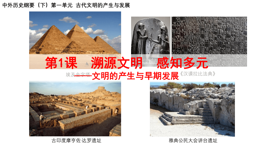 中外历史纲要（下）第1课 文明的产生与早期发展 课件（29张PPT）