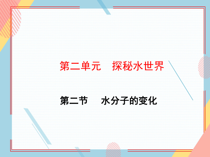 鲁教版化学九年级上册 第二单元 第二节  水分子的变化   课件(共19张PPT)