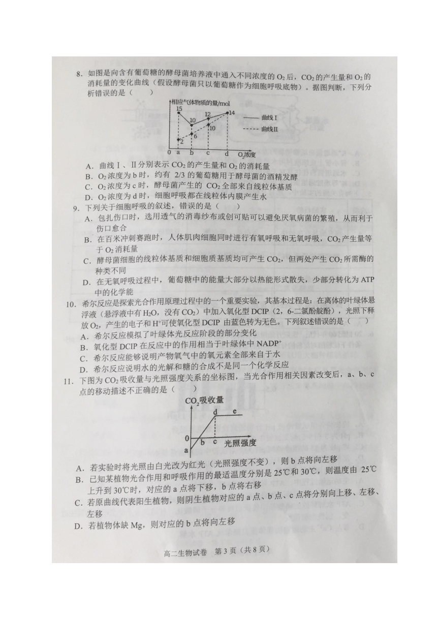 辽宁省沈阳市郊联体2020-2021学年高二下学期期末考试生物试题 扫描版含答案