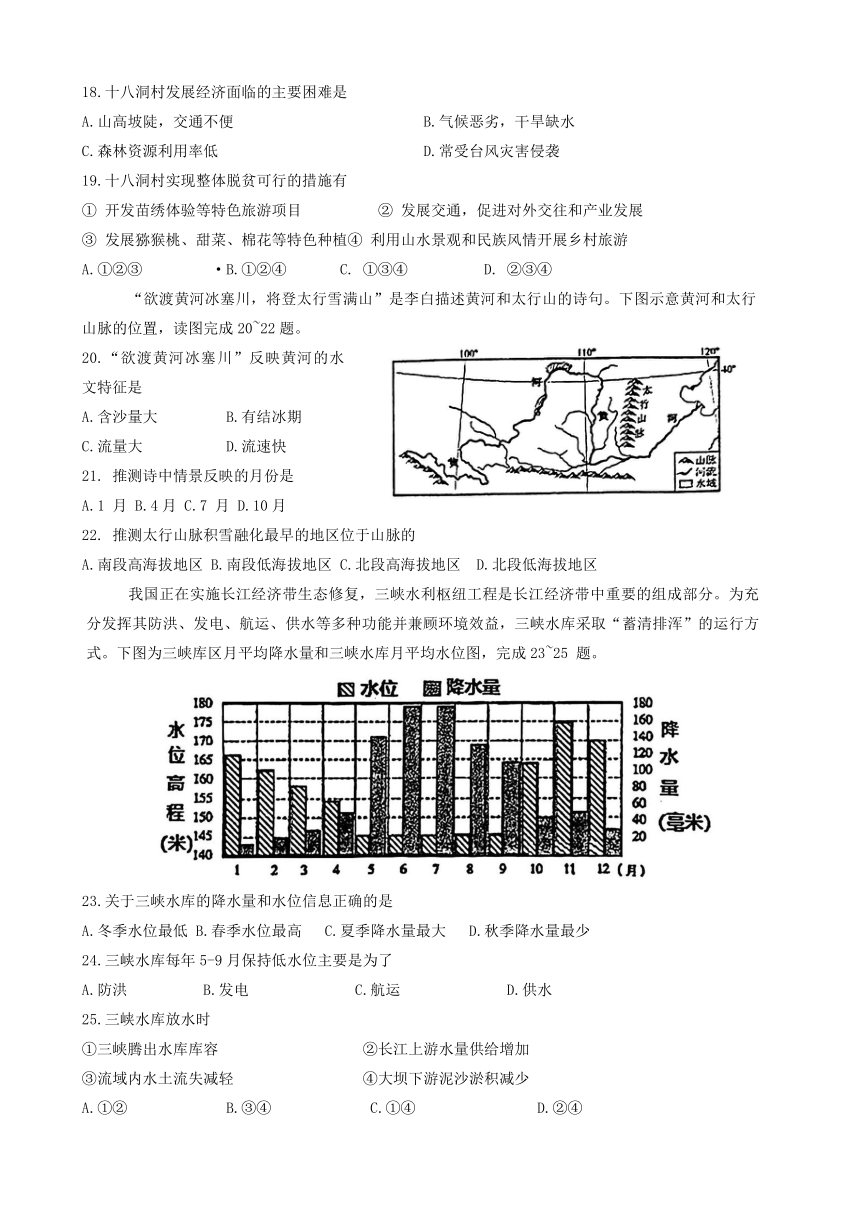 2024年山东省济南市市中区中考二模地理试卷（含答案）