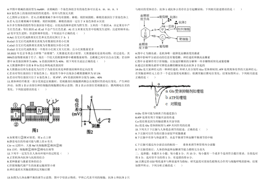 河北省衡水第一高中2021届高三上学期期中考试生物试卷     含答案