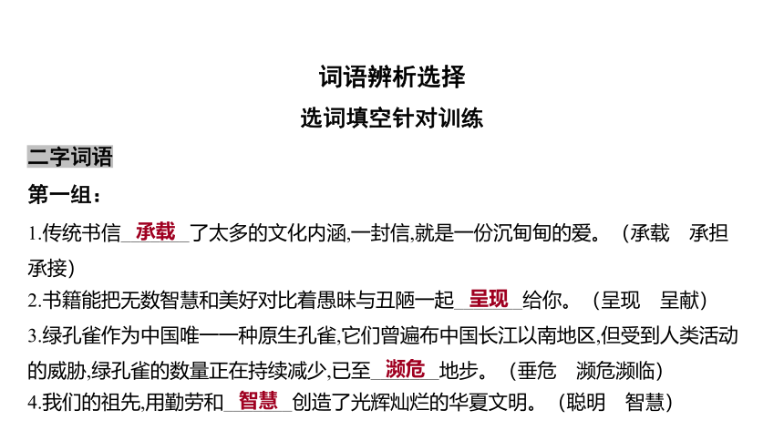 2021-2022江西中考语文复习课件 第一部分 语言文字运用-二、词 语(共86张PPT)