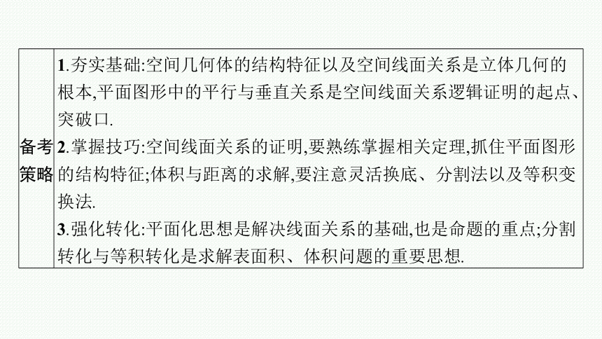 2023届高考二轮总复习课件（适用于老高考旧教材） 数学（文）专题三 立体几何 课件（共144张PPT）