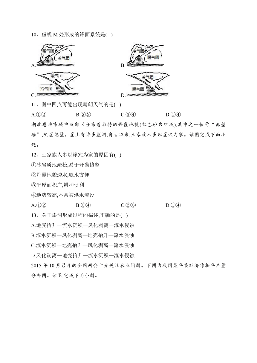 海南省乐东县部分学校2023届高三下学期开学统一测试地理试卷（解析版）