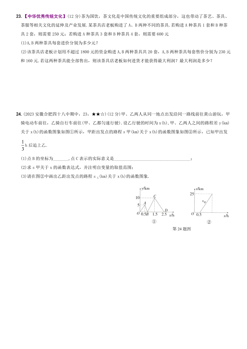 第十九章 一次函数（通关检测） 2023—2024学年人教版数学八年级下册  含解析