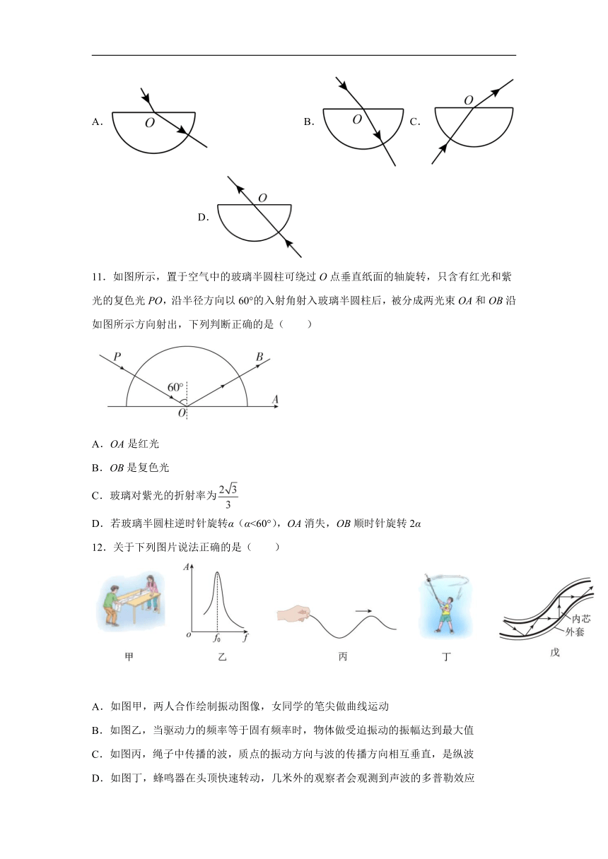 2021-2022学年鲁科版（2019）选择性必修第一册 4.3光的全反射 课时练（word解析版）