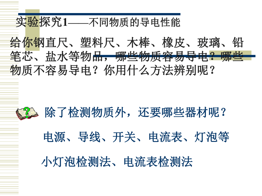 北师大版九年级全册物理 11.6 不同物质的导电性能  课件（18张）