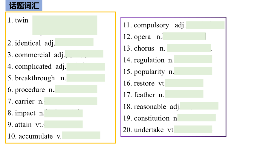 人教版（新课程标准）选修八：Unit 2 Cloning 单元复习课件（21张ppt）