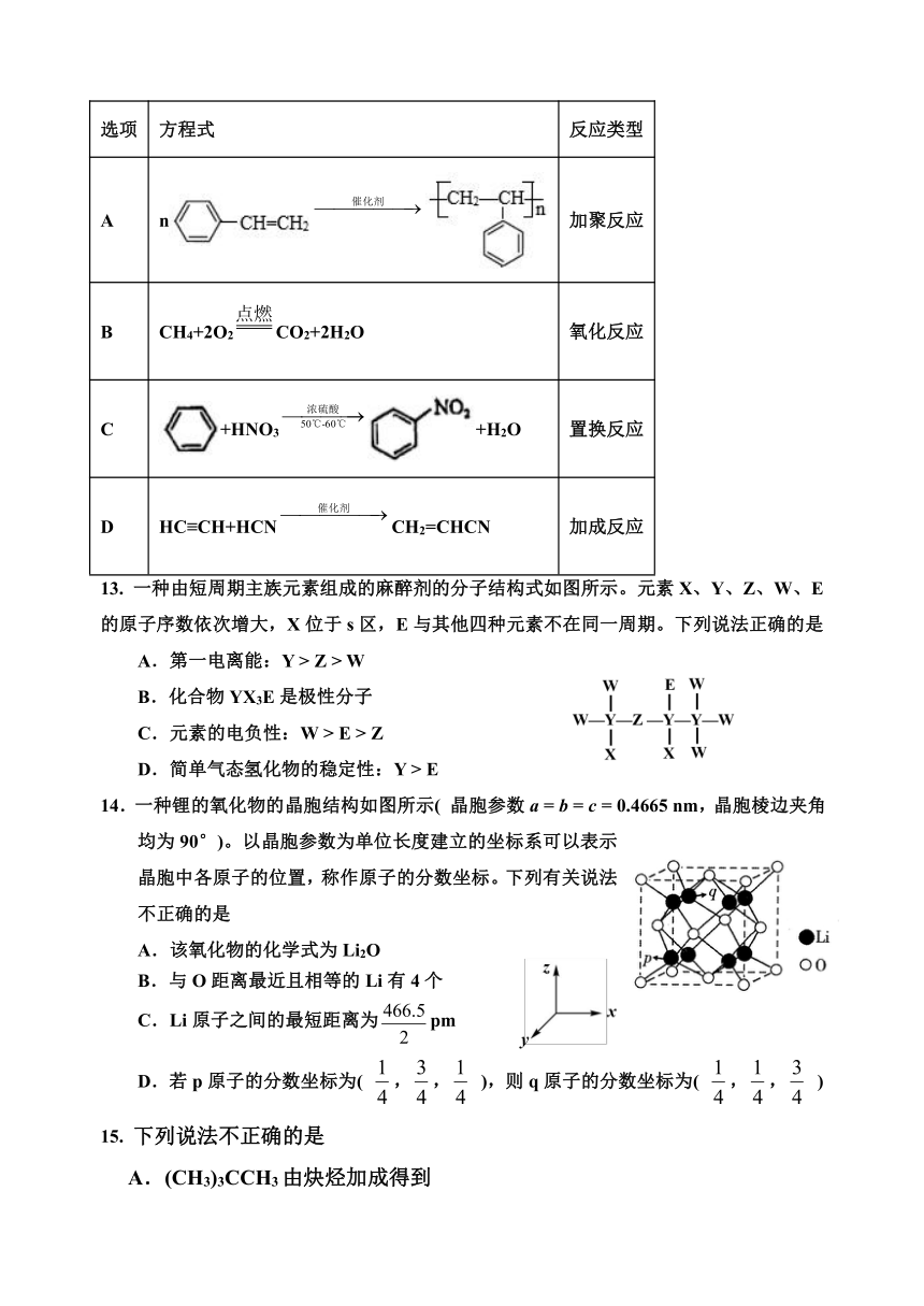 广东省信宜市部分中学2023-2024学年高二下学期4月月考化学试题（含答案）