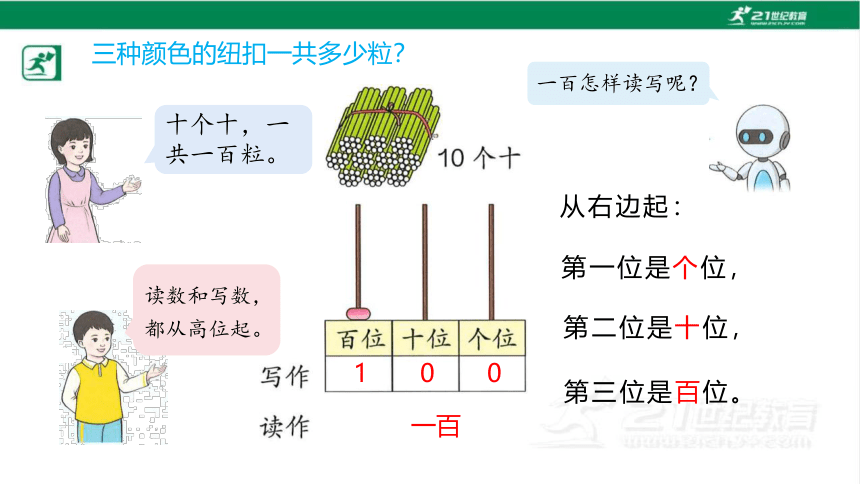 人教版（2023春）数学一年级下册4.2  读数、 写数课件（22张PPT)