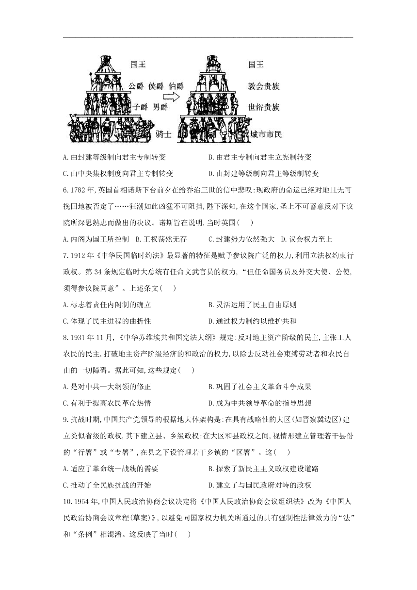 黑龙江省哈尔滨市宾县一高2021-2022学年高二上学期第一次月考历史试题（Word版含答案）