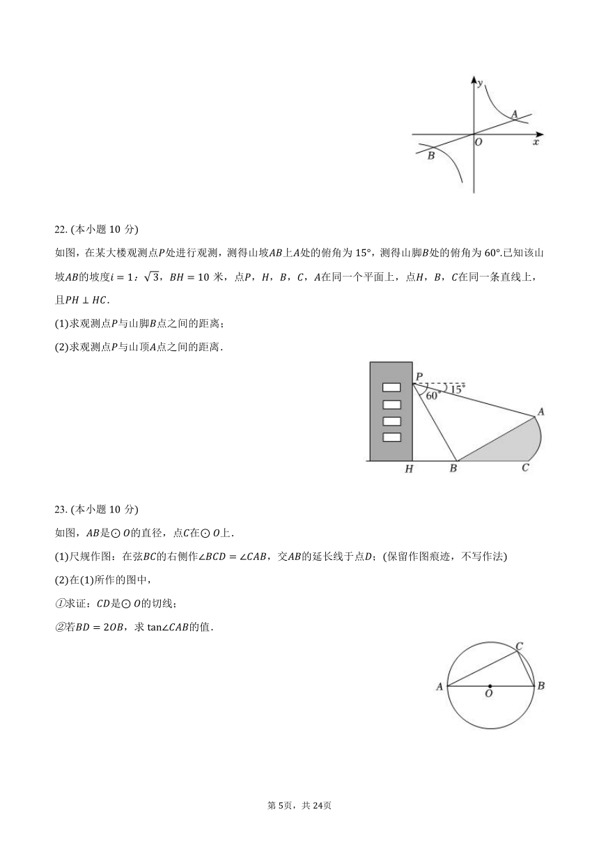 2023-2024学年广东省广州七中九年级（下）月考数学试卷（3月份）（含解析）