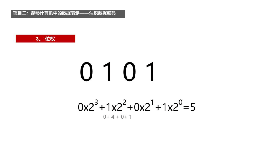 第一单元数据与信息项目二探究计算机中的数据表示第2课时了解二进制和编码　课件(共26张PPT)2022—2023学年沪教版（2019）高中信息技术必修1