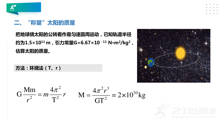 【新人教版】高中物理 必修二 7.3 万有引力理论的成就 课件 （20张PPT）