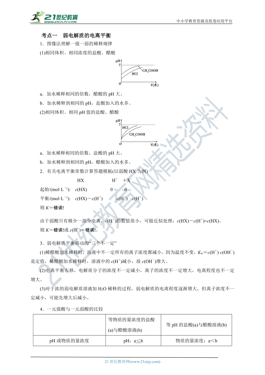 【高分攻略】2022高考化学二轮学案 查漏补缺 专题十 水溶液中的离子平衡（解析版）