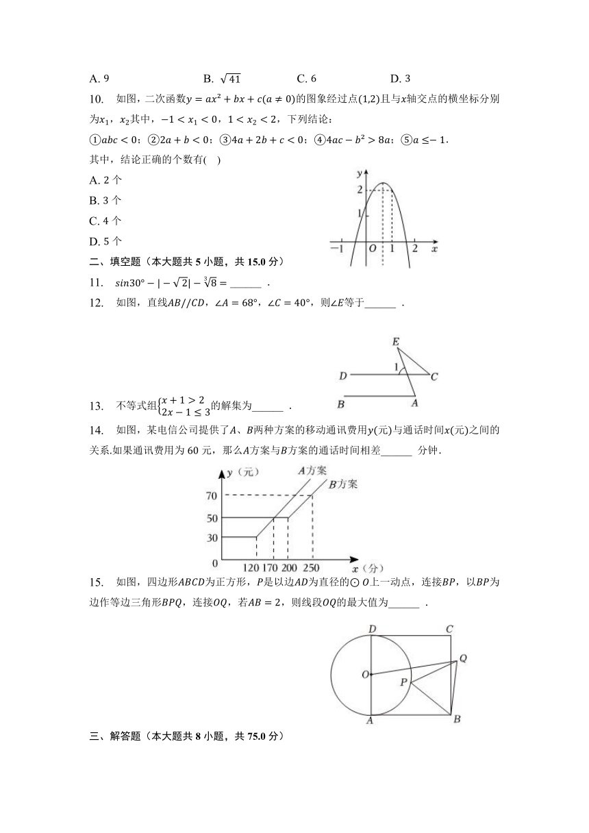 2023年广东省汕头市中考数学仿真模拟试卷（含答案）