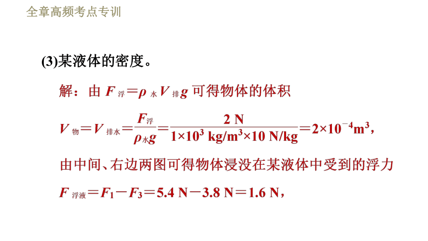 沪粤版八年级下册物理习题课件 第9章 全章高频考点专训  专训3  浮力与密度测量（30张）