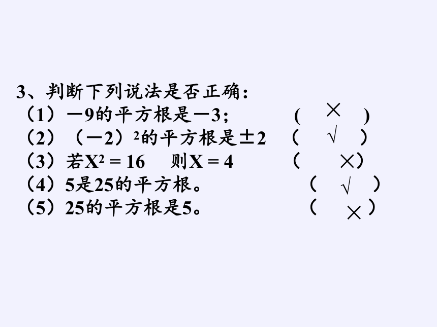 冀教版八年级上册 数学 课件： 14.1平方根（21张）